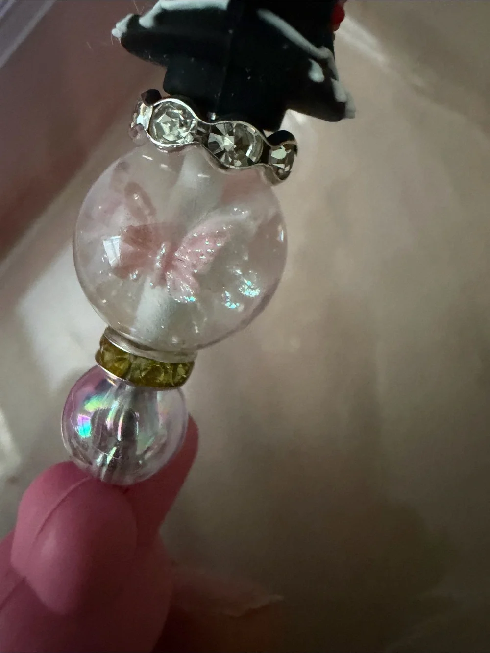Sanrio My Melody & Kuromi Pink and Black beaded pen